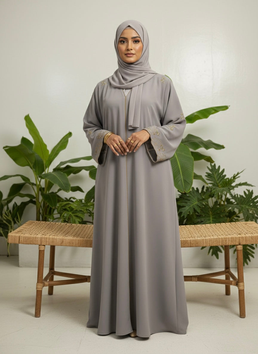 Nusrat Embroidered Abaya – Eid Collection