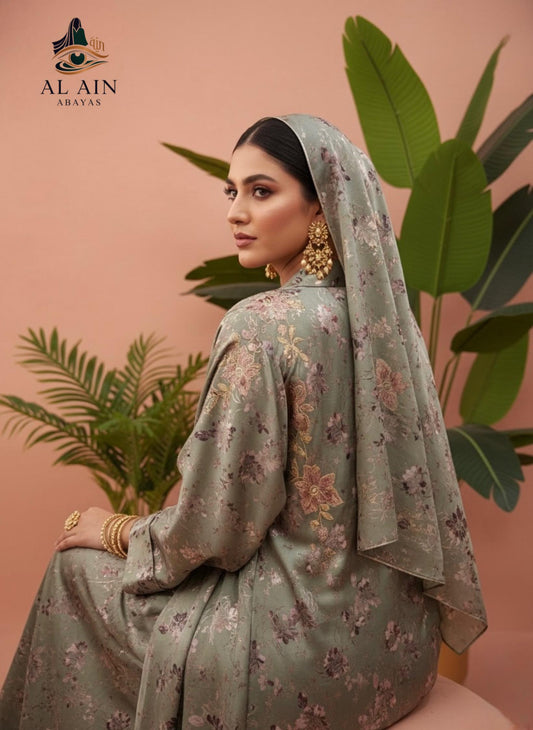 Luxury Floral Organza Abaya