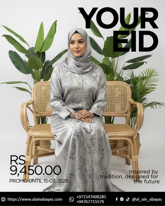 The Metallic Foil Dubai Abaya