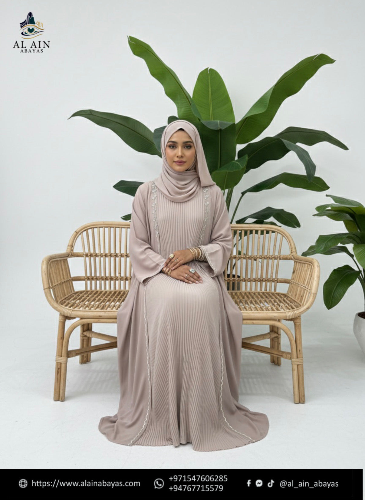 Dubai Desert Rose Luxe Abaya