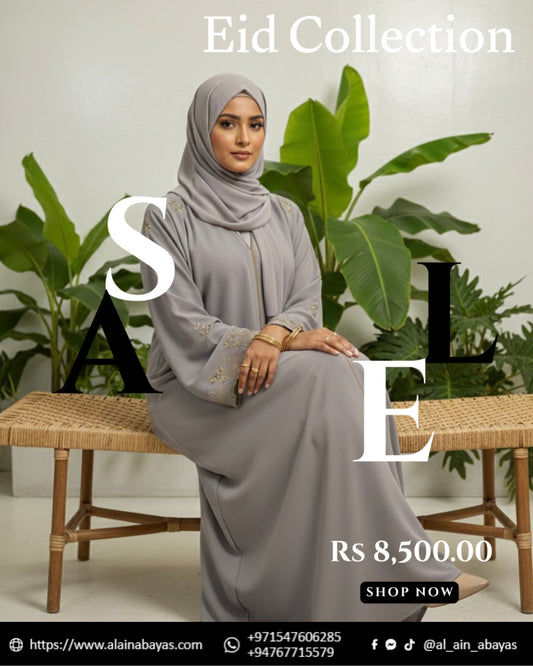 Nusrat Embroidered Abaya – Eid Collection