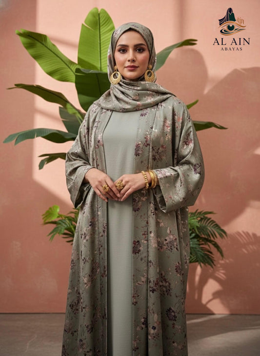 Luxury Floral Organza Abaya